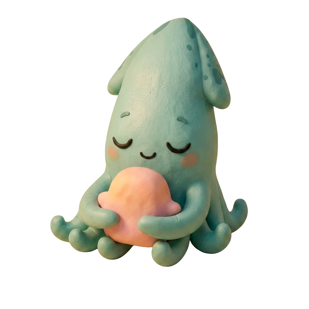 squidd hugging a friend